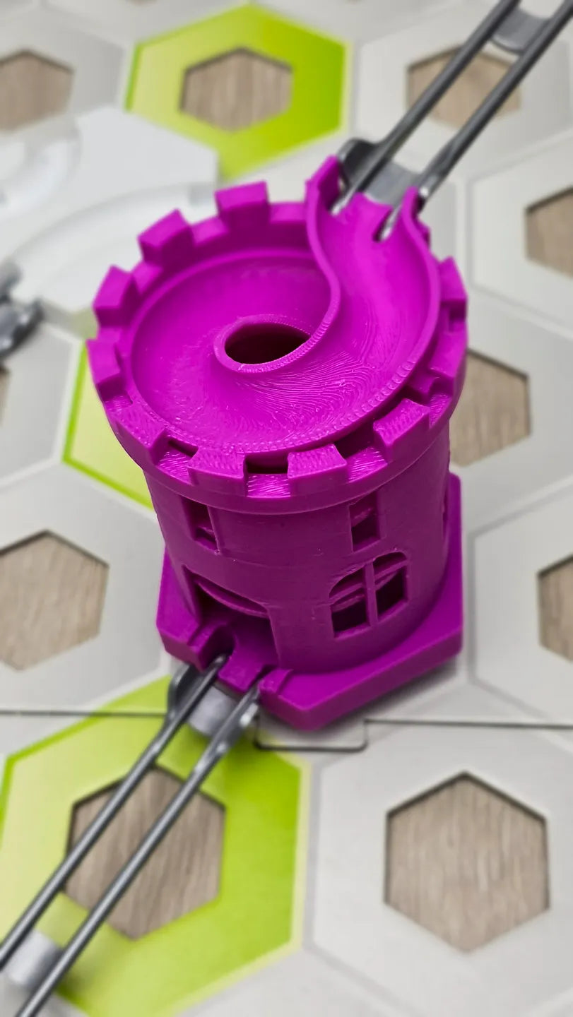 Burgturm | GraviTrax-kompatibles Zubehör | Helix-Rutsche | Kugelbahn Spielzeug Geschenk Murmelbahn Baukasten Erweiterung