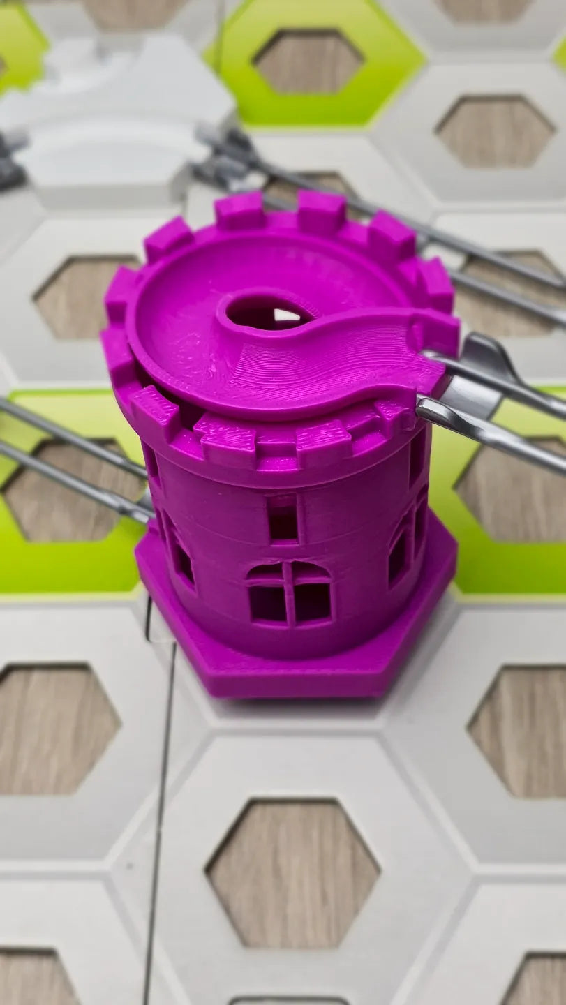 Burgturm | GraviTrax-kompatibles Zubehör | Helix-Rutsche | Kugelbahn Spielzeug Geschenk Murmelbahn Baukasten Erweiterung