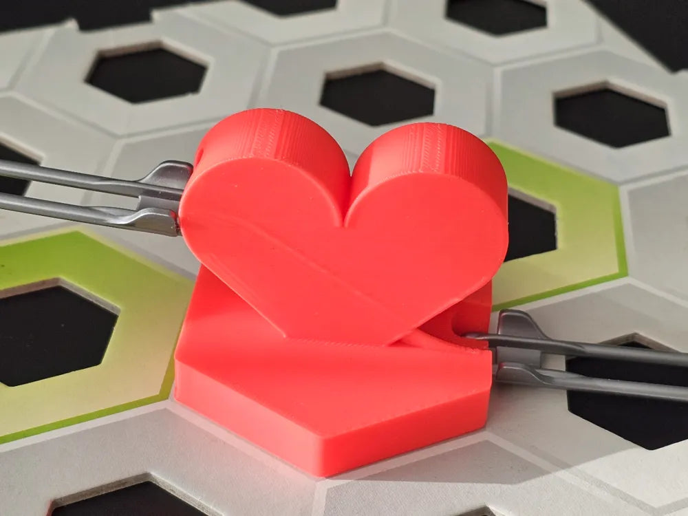 Liebesrutsche Herzform | GraviTrax-kompatibel | 1 Eingang 1 Ausgang | Kugelbahn Spielzeug Geschenk Murmelbahn Valentinstag