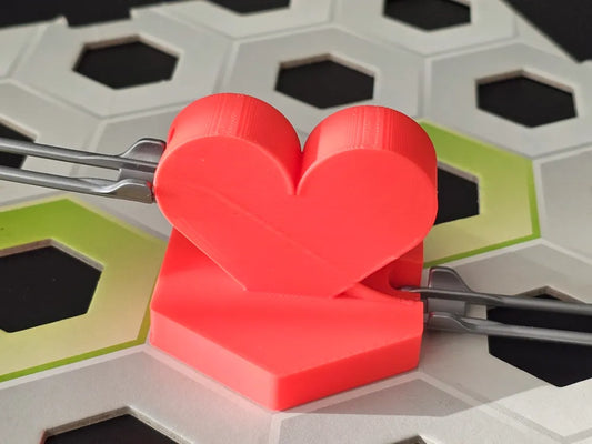 Liebesrutsche Herzform | GraviTrax-kompatibel | 1 Eingang 1 Ausgang | Kugelbahn Spielzeug Geschenk Murmelbahn Valentinstag