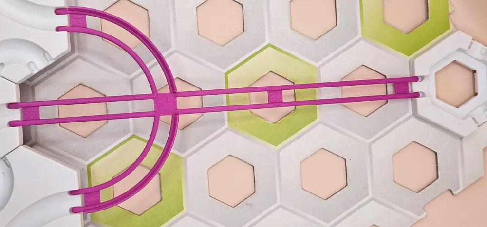 Poseidons Dreizack | GraviTrax-kompatible Schiene | 3 Eingänge 1 Ausgang | Kugelbahn Spielzeug Geschenk Murmelbahn Zubehör